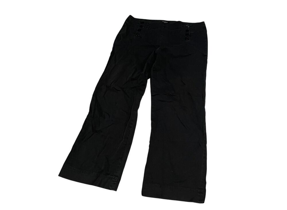 Sandro black button baggy trousers size 14P